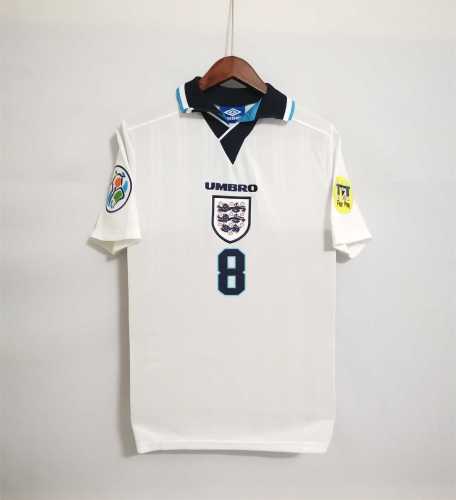 with Patch Retro Jersey 1996 England Home Soccer Jersey