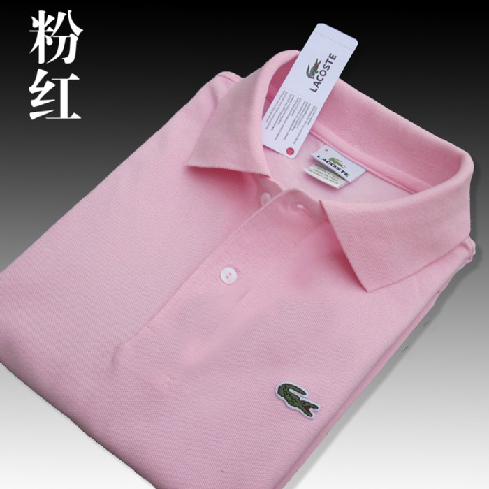 Pink Classic La-coste Polo Same Style for Men and Women