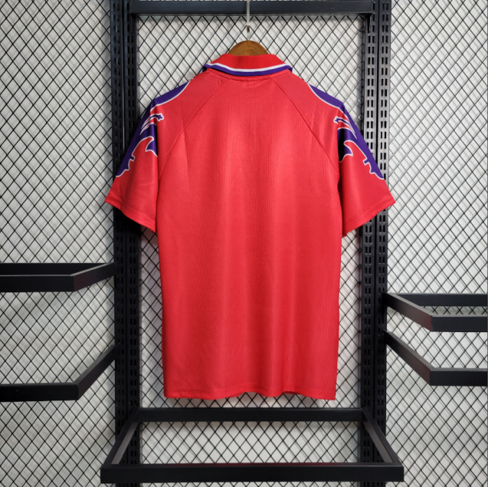 Retro Shirt 1995-1996 Fiorentina 3rd Away Red Soccer Jersey