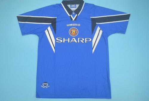 Retro Jersey 1996-1998 Manchester United Away Blue Soccer Jersey