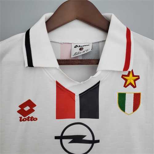 Retro Jersey 1995-1997 AC Milan Away White Soccer Jersey