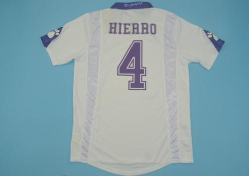 Retro Jersey 1997-1998 Real Madrid 4 HIERRO Home Soccer Jersey