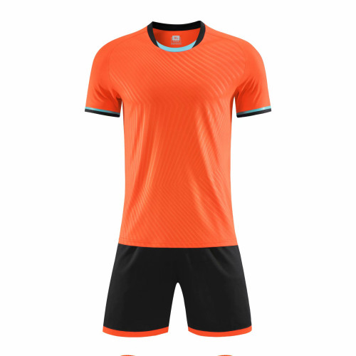 Orange 6319 DIY Soccer Training Uniforms Blank Custom Blank Jersey and Shorts