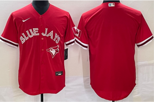 Toronto Blue Jays Red Baseball Jersey Red Blank MLB Shirt
