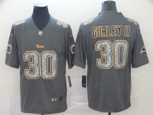 Los Angeles Rams #30 GURLEY 11 Grey/Yellow NFL Jersey