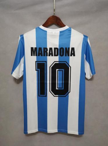 Retro Jersey Fans Version 1986 Argentina Home 10 Maradona Soccer Jersey