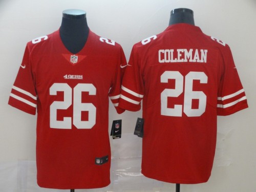 San Francisco 49ers 26 Tevin Coleman Red Vapor Untouchable Limited Jersey
