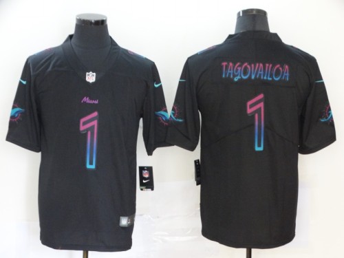 Miami Dolphins 1 Tua Tagovailoa Black City Edition Vapor Untouchable Limited Jersey