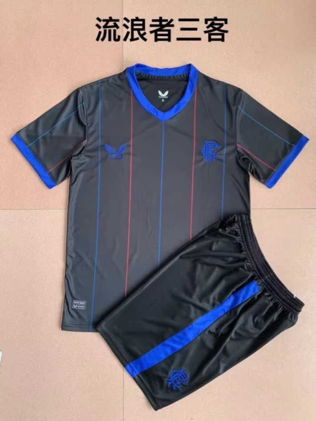 Adult Uniform 2022-2023 Rangers 3rd Away Soccer Jersey Shorts
