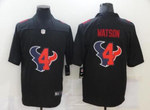 Texans 4 Deshaun Watson Black Shadow Logo Limited Jersey