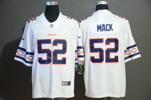Chicago Bears 52 Khalil Mack White Team Logos Fashion Vapor Limited Jersey