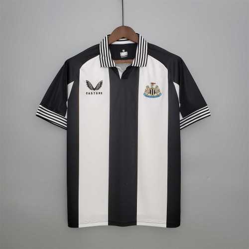 Newcastle Commemorative Edition White and Black Soccer Jersey