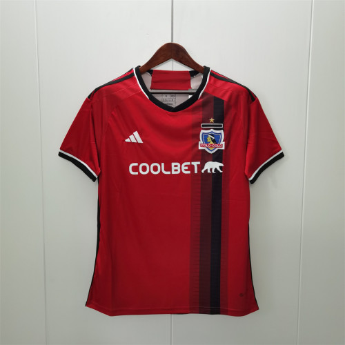 2023-2024 Fans Version Colo-Colo Away Red Soccer Jersey