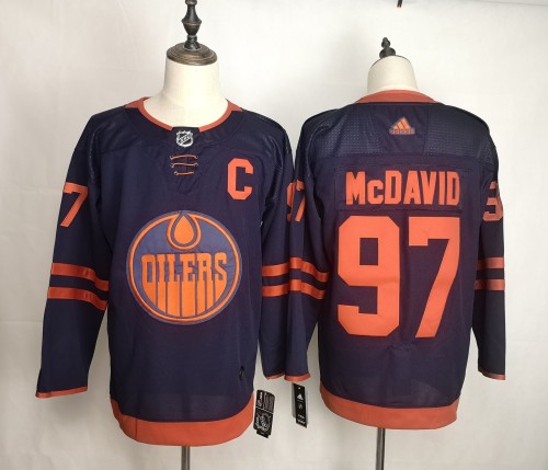 Edmonton Oilers 97 Connor McDavid Navy 50th anniversary NHL Hockey Jersey