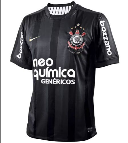 Retro Camisetas de Futbol 2010-2011 Corinthians Home Vintage Soccer Jersey