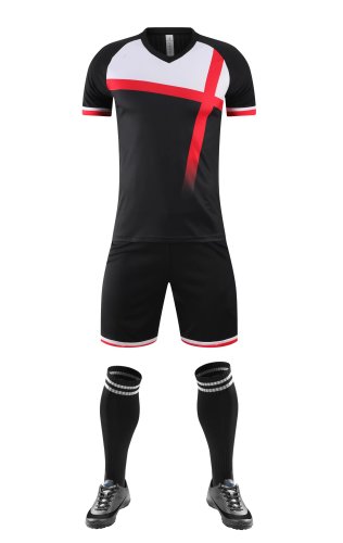 DLS-X922 DIY Custom Blank Uniforms Soccer Black Jersey Shorts