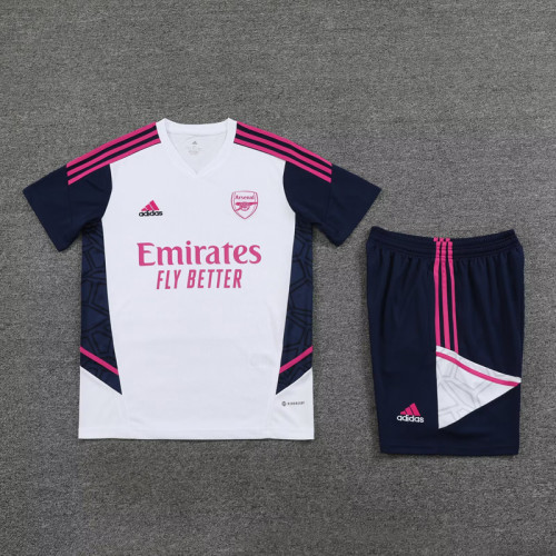 Adult Uniform 2023-2024 Arsenal White Soccer Training Jersey Shorts