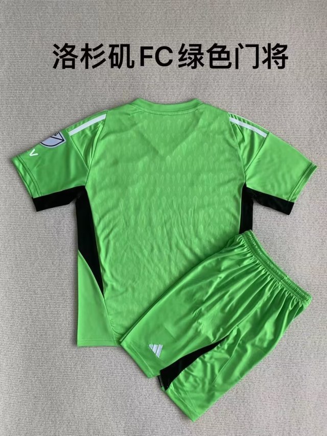 Adult Uniform 2023-2024 Los Angeles Green Goalkeeper Soccer Jersey Shorts