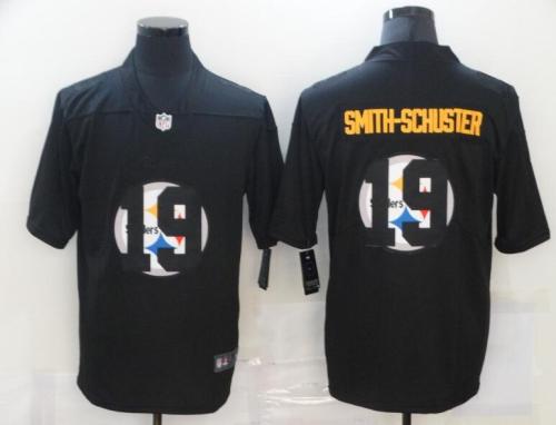 Pittsburgh Steelers 19 SMITH-SCHUSTER Black Shadow Logo Limited Jersey