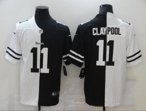 Pittsburgh Steelers 11 CLAYPOOL Black And White Split Vapor Untouchable Limited Jersey