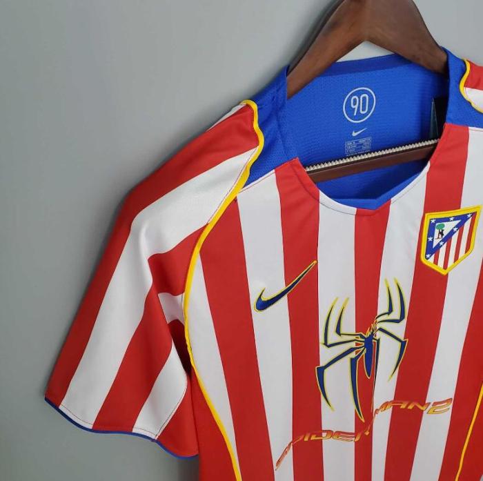 Retro Jersey 2004-2005 Atletico Madrid Home Red/White Soccer Jersey