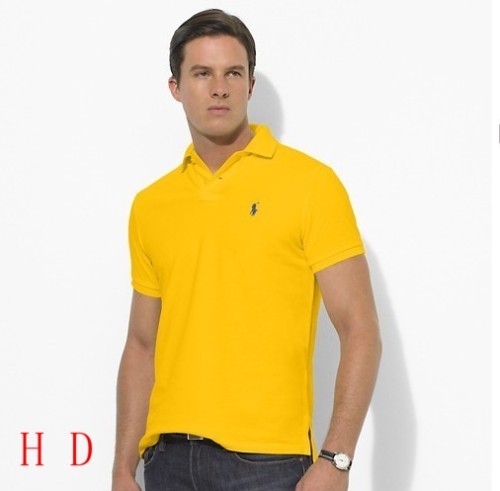 8821 Yellow Ralph Polo with Blue Small Logo