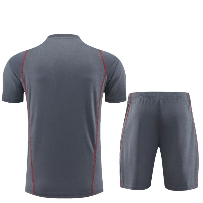 Adult Uniform 2023-2024 Arsenal Grey Soccer Training Jersey Shorts