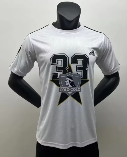 2022-2023 Colo-Colo white 33 champion T-shirt