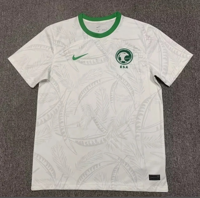 Fans Version 2022 World Cup Saudi Arabia Away White Soccer Jersey