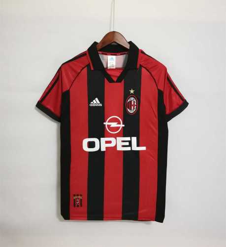 Retro Jersey 1998-2000 Ac Milan Home Soccer Jersey