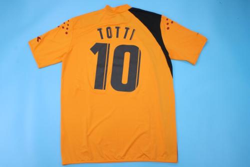 Retro Shirt 2005-2006 As Roma 10 TOTTI Home Vintage Soccer Jersey