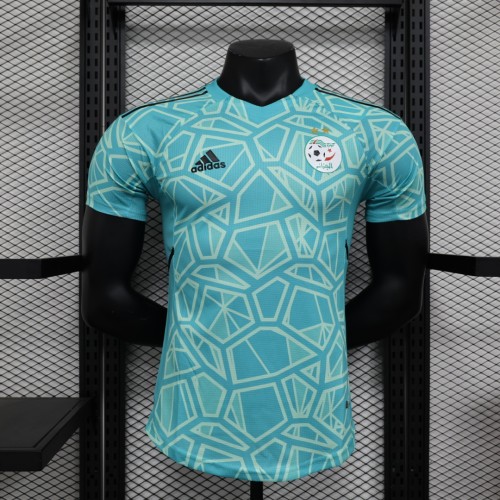 Player Version 2023 Algeria Blue Soccer Jersey