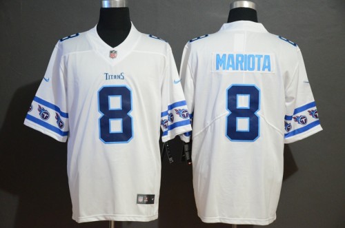 Tennessee Titans 8 Marcus Mariota White Team Logos Fashion Vapor Limited Jersey