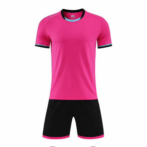 Fuchsia 6319 DIY Soccer Training Uniforms Blank Custom Blank Jersey and Shorts