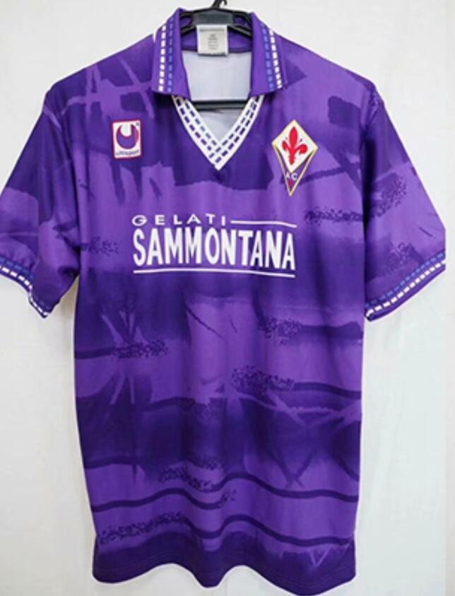 Retro Jersey 1994-1995 Fiorentina Home Blue Soccer Jersey