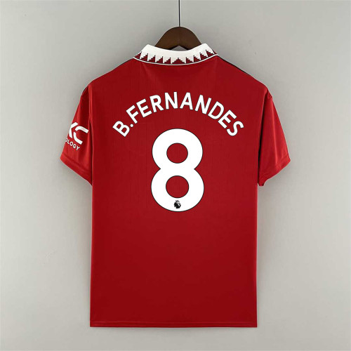 Fans Version 2022-2023 Manchester United B.FERNANDES 8 Home Soccer Jersey