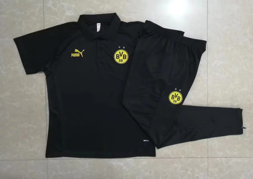 2023-2024 BVB Black Soccer Polo and Pants