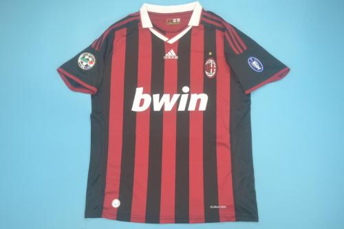 with Serie A+Trophy 7 Retro Jersey 2009-2010 Ac Milan Home Soccer Jersey