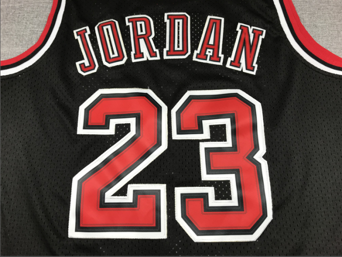 Mitchell&ness 1997-98 Chicago Bulls Final Match Black Basketball Shirt 23 JORDAN NBA Jersey