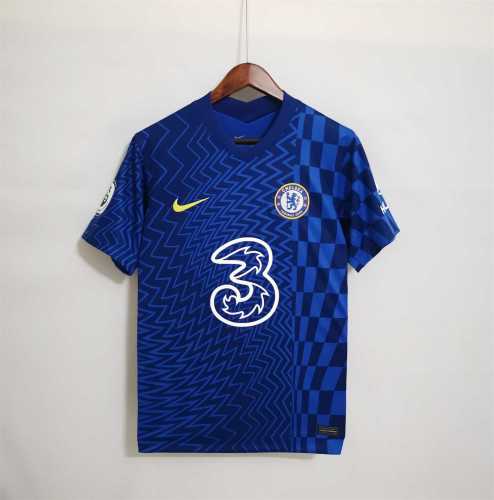 with EPL Patch Fans Version 2021-2022 Chelsea Home Soccer Jersey