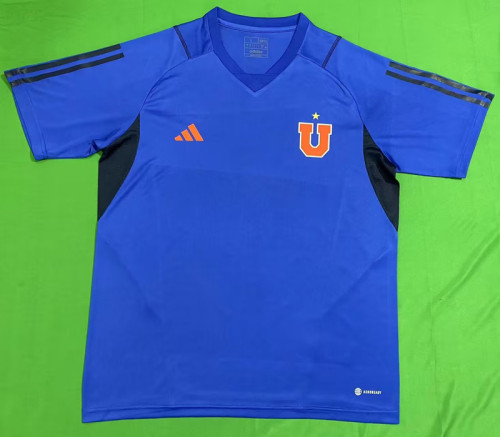 Fans Version 2023-2024 Universidad de Chile Blue Soccer Training Jersey