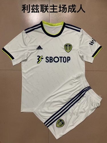 Adult Uniform 2022-2023 Leeds United Home Soccer Jersey Shorts