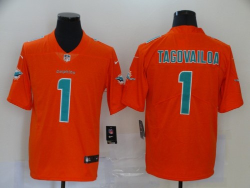 Miami Dolphins 1 Tua Tagovailoa Orange Inverted Legend Limited Jersey