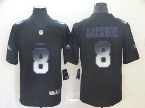 Baltimore Ravens 8 Lamar Jackson Black Arch Smoke Vapor Untouchable Limited Jersey