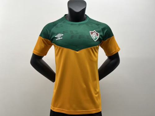 Player Version 2023-2024 Fluminense Yellow Soccer Training Jersey