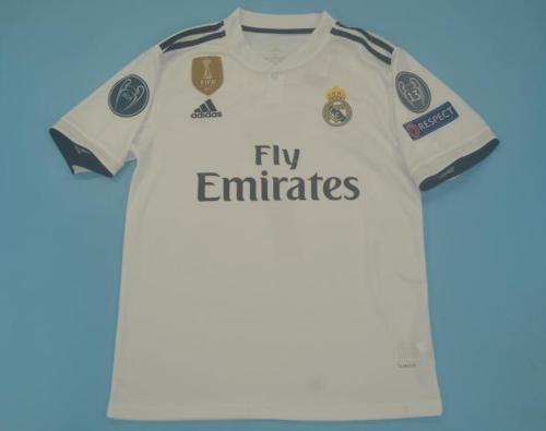 Retro Jersey 1918-1919 Real Madrid Home White wite patch and fonts Soccer Jersey