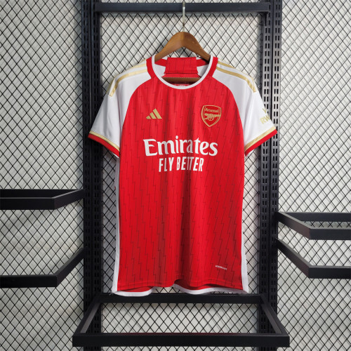 UCL Fonts SAKA 7 Shirt for 2023-2024 Arsenal Home Soccer Jersey Fan Version Arsenal Football Shirt