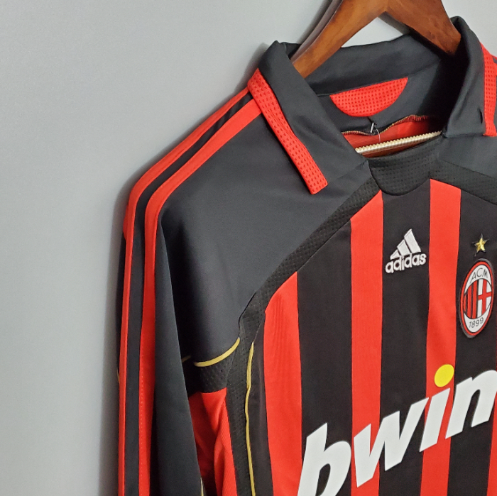 Retro Jersey 2006-2007 AC Milan Long Sleeve Home Soccer Jersey