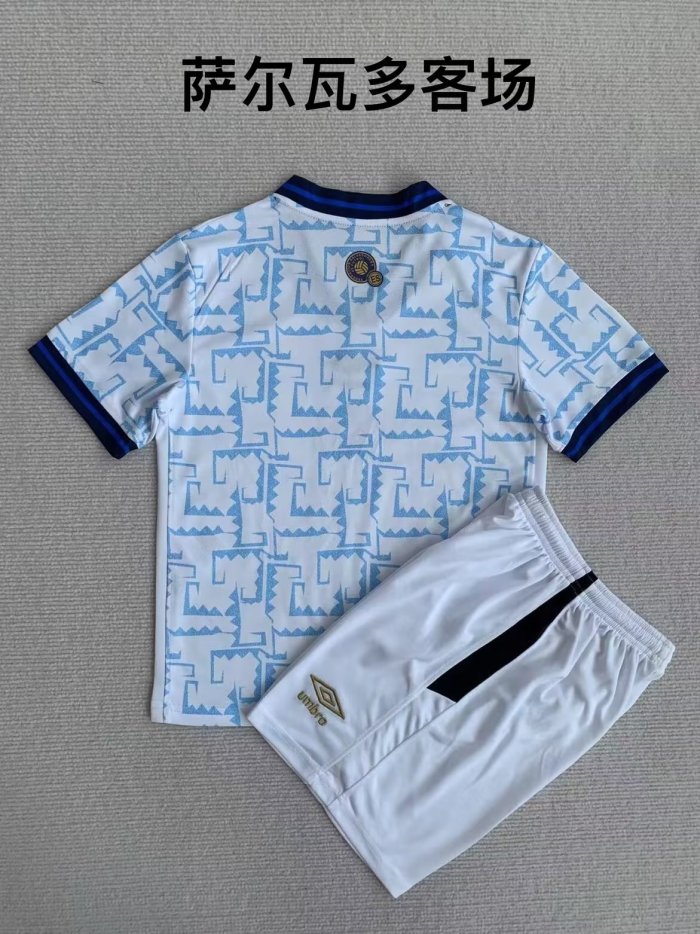 Adult Uniform 2023-2024 El Salvador Away Soccer Jersey Shorts