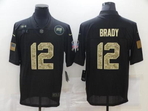 Tampa Bay Buccaneers 12 BRADY Black Camo 2020 Salute To Service Limited Jersey